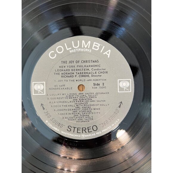 Leonard Bernstein "The Joy Of Christmas" Vinyl LP XSM 75090 Record Album - Picture 4 of 5